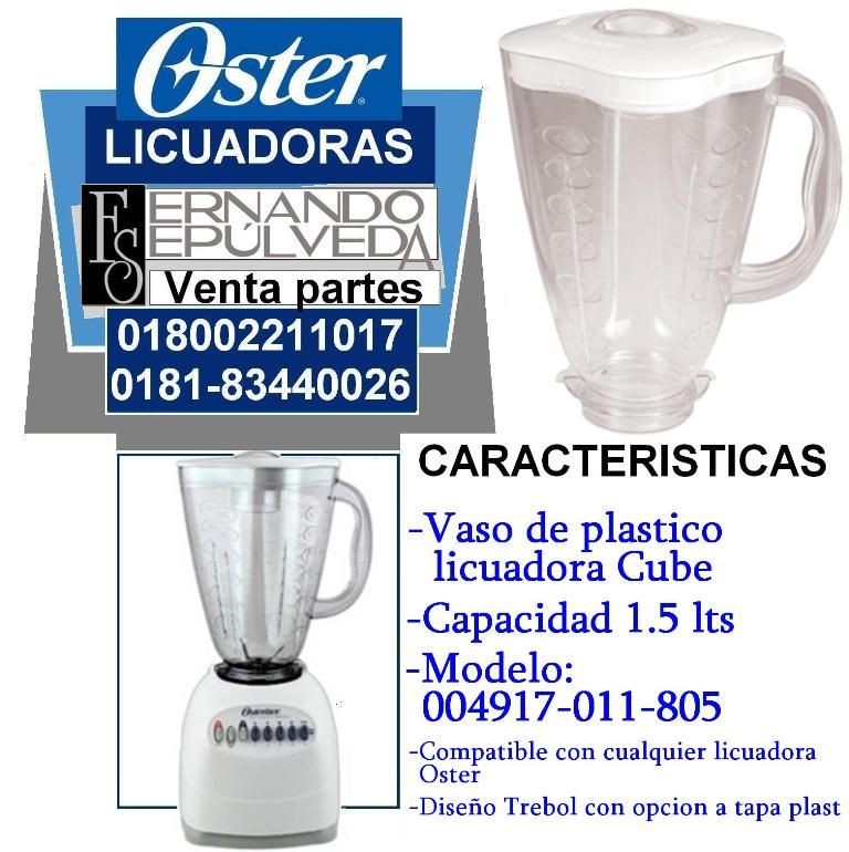 VASO DE PLASTICO DE LICUADORA OSTER CUBE     MODELO 004917-011-805