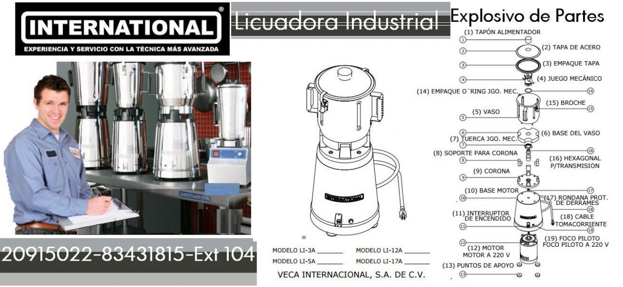 Diagrama de Licuadora Industrial International