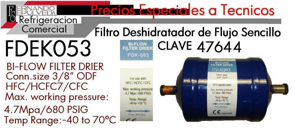 Filtro Deshidratador Soldable